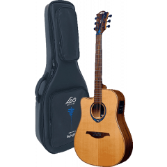Lâg HyVibe 15 Dreadnought Cutaway Electro Gaucher - Vue 1