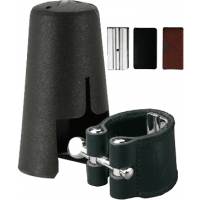 Vandoren Ligature cuir clarinette alto + couvre-bec plastique - Vue 1